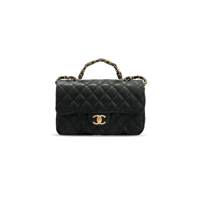CHANEL 25B MINI CLASSIC BAG GRAINED CALFSKIN AS2431 B0560 (22.5*13.5*6cm)